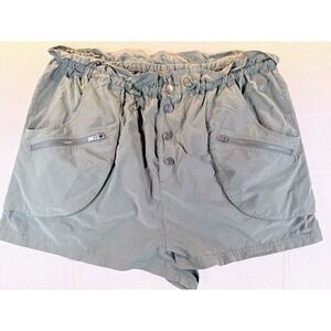 Free People Free Movement Shorts In the Wild 5" Grey Olive Pull-On Size Large